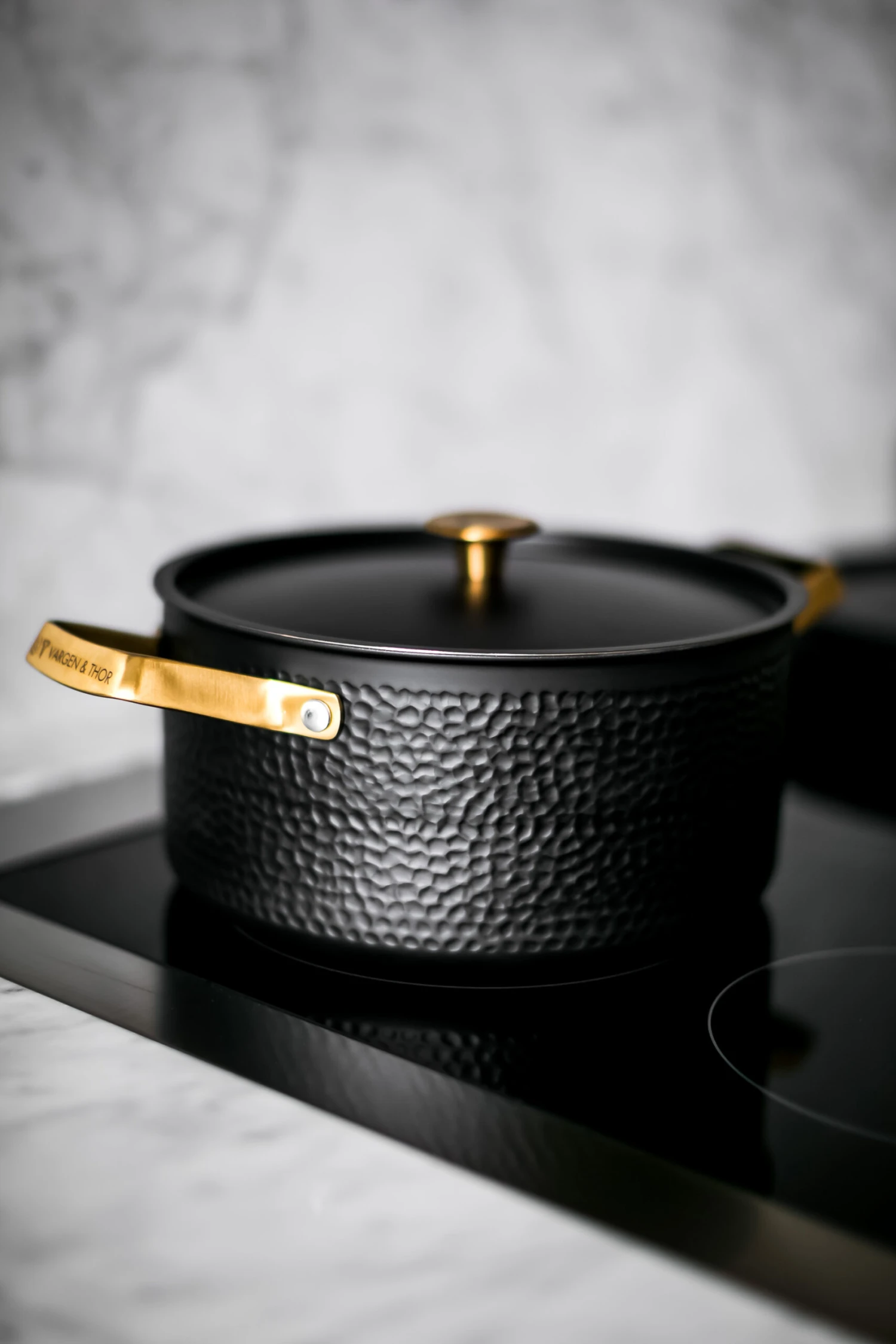 Arvet Gehamerde Zwarte Braadpan Met Deksel 6 Arvet Gehamerde Zwarte Braadpan Met Deksel - Afbeelding 6